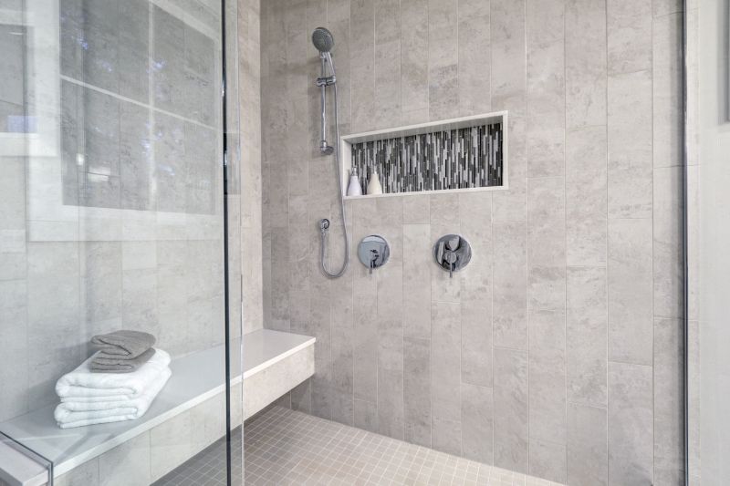 Sleek Shower with Bench